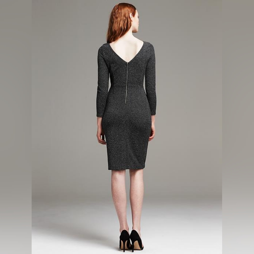 Banana Republic Gray Fitted Bodycone Pointe Dress Sz.12